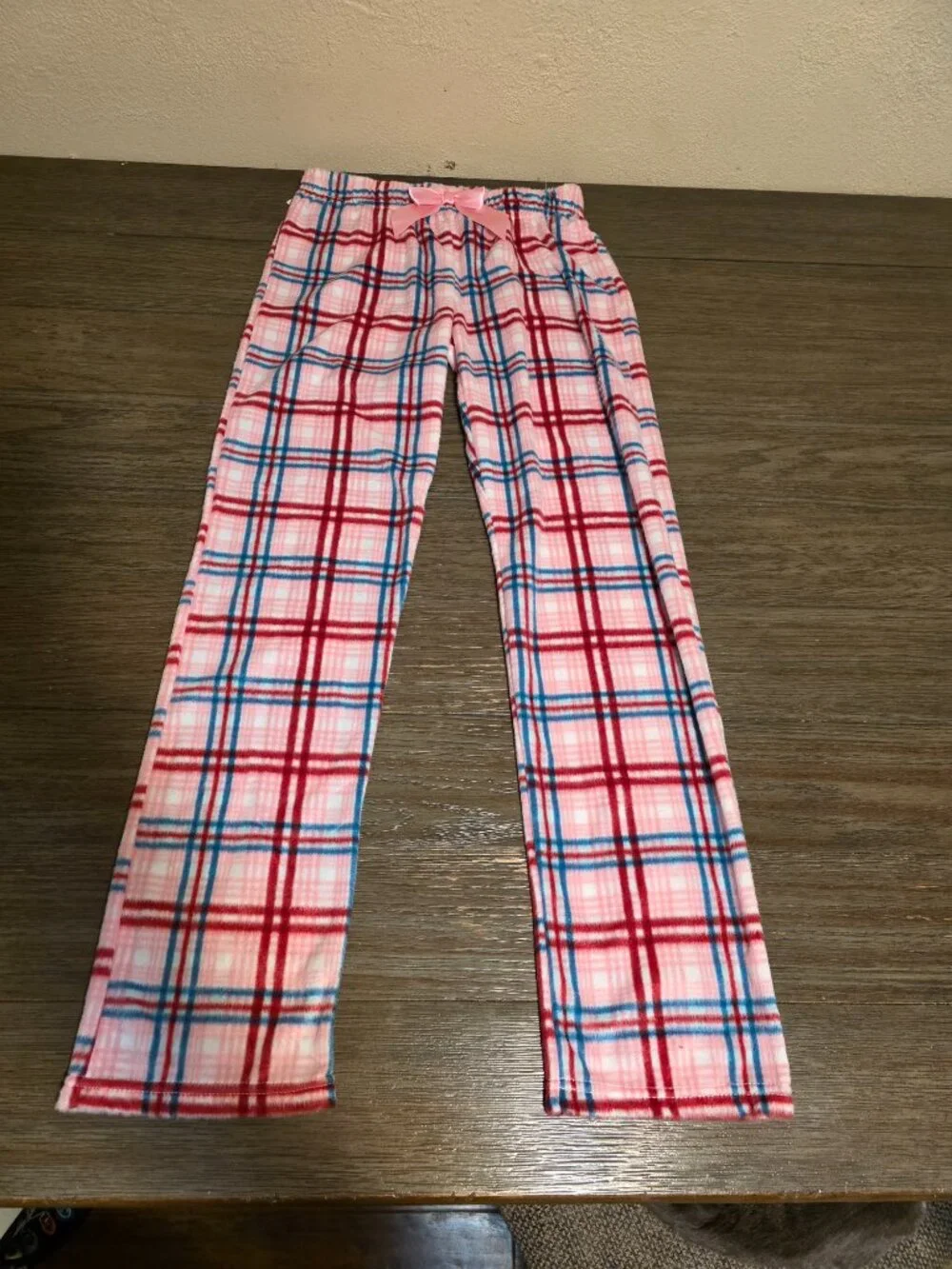 Sleep On It Girls Pink Plaid Pajama Pants NWT 14/16 Christmas Cozy